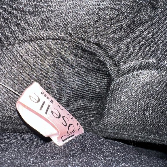 ROSELLE La Vie En Rose black beaded rhinestone sequin corset bra padded Sz 36c - Picture 10 of 10